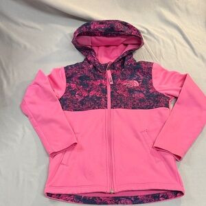 The North Face - Kids Pink Hooded Fleece Jacket